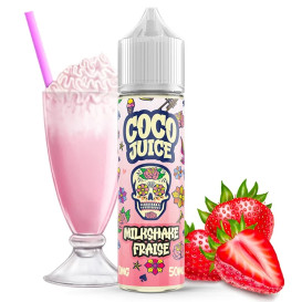 Milkshake fraise Coco Juice 50ml 0mg