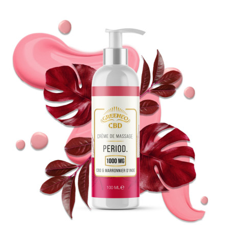 Crème de Massage PERIOD 100ml 1000mg Greeneo